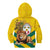 Togo Independence Day Kid Hoodie Lion With Coat Of Arms Kente Pattern