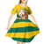 Togo Independence Day Kid Short Sleeve Dress Lion With Coat Of Arms Kente Pattern