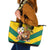 Togo Independence Day Leather Tote Bag Lion With Coat Of Arms Kente Pattern