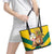 Togo Independence Day Leather Tote Bag Lion With Coat Of Arms Kente Pattern