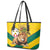 Togo Independence Day Leather Tote Bag Lion With Coat Of Arms Kente Pattern