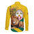 Togo Independence Day Long Sleeve Button Shirt Lion With Coat Of Arms Kente Pattern