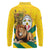 Togo Independence Day Long Sleeve Polo Shirt Lion With Coat Of Arms Kente Pattern