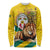 Togo Independence Day Long Sleeve Shirt Lion With Coat Of Arms Kente Pattern