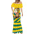 Togo Independence Day Mermaid Dress Lion With Coat Of Arms Kente Pattern