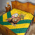 Togo Independence Day Quilt Lion With Coat Of Arms Kente Pattern