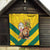 Togo Independence Day Quilt Lion With Coat Of Arms Kente Pattern