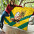 Togo Independence Day Quilt Lion With Coat Of Arms Kente Pattern