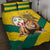 Togo Independence Day Quilt Bed Set Lion With Coat Of Arms Kente Pattern