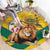 Togo Independence Day Round Carpet Lion With Coat Of Arms Kente Pattern