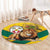 Togo Independence Day Round Carpet Lion With Coat Of Arms Kente Pattern