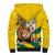 Togo Independence Day Sherpa Hoodie Lion With Coat Of Arms Kente Pattern