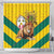 Togo Independence Day Shower Curtain Lion With Coat Of Arms Kente Pattern