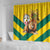 Togo Independence Day Shower Curtain Lion With Coat Of Arms Kente Pattern