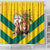 Togo Independence Day Shower Curtain Lion With Coat Of Arms Kente Pattern