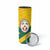 Togo Independence Day Skinny Tumbler Lion With Coat Of Arms Kente Pattern