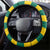 Togo Independence Day Steering Wheel Cover Lion With Coat Of Arms Kente Pattern