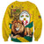 Togo Independence Day Sweatshirt Lion With Coat Of Arms Kente Pattern