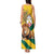 Togo Independence Day Tank Maxi Dress Lion With Coat Of Arms Kente Pattern