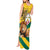 Togo Independence Day Tank Maxi Dress Lion With Coat Of Arms Kente Pattern