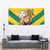 Togo Independence Day Tapestry Lion With Coat Of Arms Kente Pattern