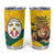 Togo Independence Day Tumbler Cup Lion With Coat Of Arms Kente Pattern