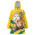 Togo Independence Day Wearable Blanket Hoodie Lion With Coat Of Arms Kente Pattern