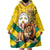 Togo Independence Day Wearable Blanket Hoodie Lion With Coat Of Arms Kente Pattern