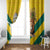 Togo Independence Day Window Curtain Lion With Coat Of Arms Kente Pattern