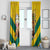 Togo Independence Day Window Curtain Lion With Coat Of Arms Kente Pattern