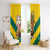 Togo Independence Day Window Curtain Lion With Coat Of Arms Kente Pattern