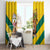 Togo Independence Day Window Curtain Lion With Coat Of Arms Kente Pattern