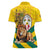 Togo Independence Day Women Polo Shirt Lion With Coat Of Arms Kente Pattern