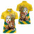 Togo Independence Day Women Polo Shirt Lion With Coat Of Arms Kente Pattern