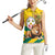 Togo Independence Day Women Sleeveless Polo Shirt Lion With Coat Of Arms Kente Pattern