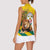 Togo Independence Day Women Sleeveless Polo Shirt Lion With Coat Of Arms Kente Pattern