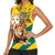 Togo Independence Day Women Sleeveless Polo Shirt Lion With Coat Of Arms Kente Pattern