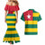 Togo Country Flag Couples Matching Mermaid Dress and Hawaiian Shirt Togolese Independence