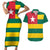 Togo Country Flag Couples Matching Short Sleeve Bodycon Dress and Hawaiian Shirt Togolese Independence