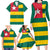 Togo Country Flag Family Matching Long Sleeve Bodycon Dress and Hawaiian Shirt Togolese Independence