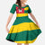 Togo Country Flag Family Matching Off The Shoulder Long Sleeve Dress and Hawaiian Shirt Togolese Independence