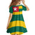 Togo Country Flag Family Matching Off The Shoulder Long Sleeve Dress and Hawaiian Shirt Togolese Independence