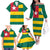 Togo Country Flag Family Matching Off The Shoulder Long Sleeve Dress and Hawaiian Shirt Togolese Independence