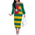 Togo Country Flag Family Matching Off The Shoulder Long Sleeve Dress and Hawaiian Shirt Togolese Independence