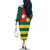 Togo Country Flag Family Matching Off The Shoulder Long Sleeve Dress and Hawaiian Shirt Togolese Independence