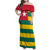 Togo Country Flag Family Matching Off Shoulder Maxi Dress and Hawaiian Shirt Togolese Independence