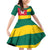 Togo Country Flag Family Matching Off Shoulder Short Dress and Hawaiian Shirt Togolese Independence