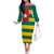 Togo Country Flag Off The Shoulder Long Sleeve Dress Togolese Independence