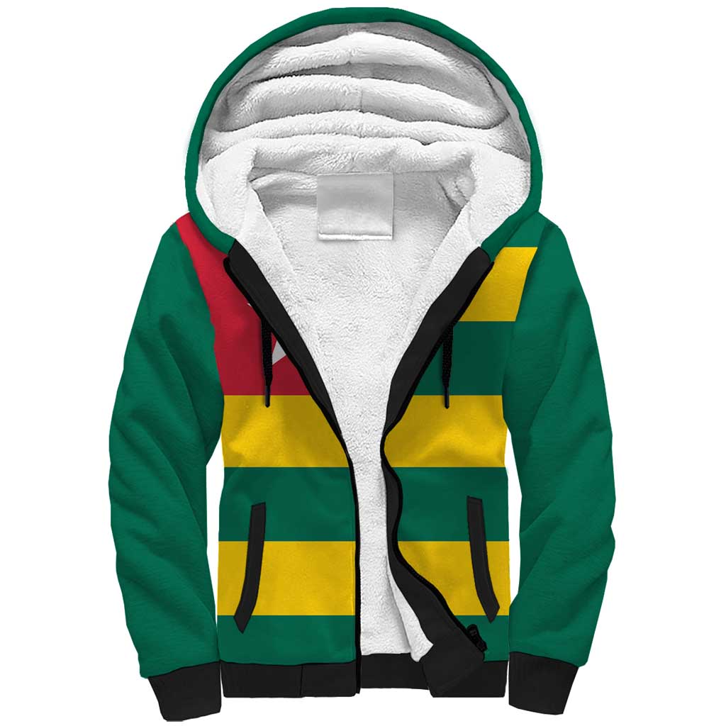 Togo Country Flag Sherpa Hoodie Togolese Independence