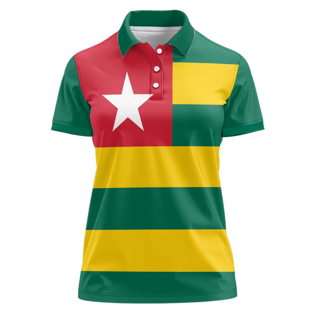 Togo Country Flag Women Polo Shirt Togolese Independence